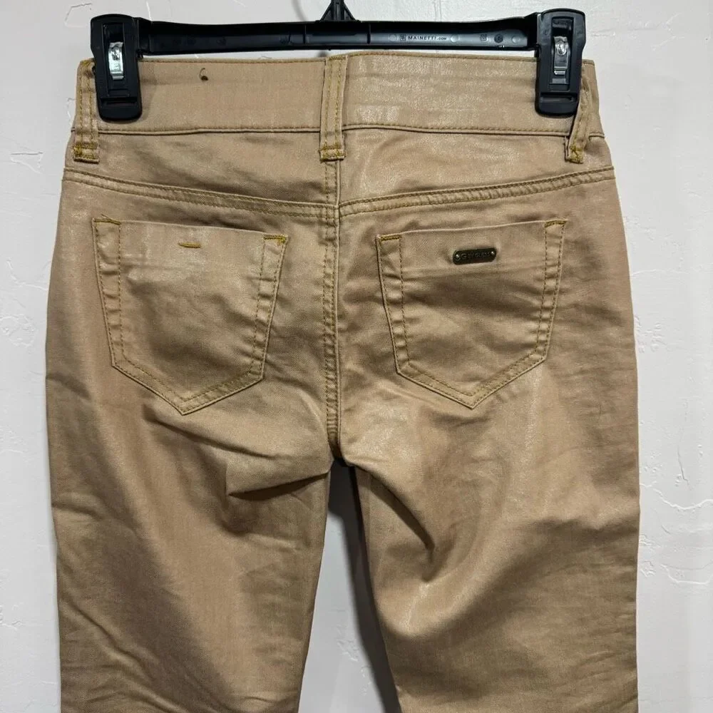 G by Guess Brown Shiny Skinny Jeans